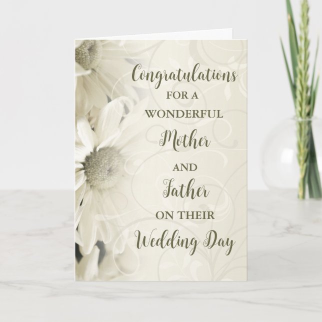 Mother and Father Wedding Day Congratulations Card (Front)