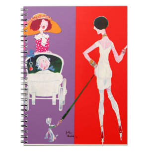 Mother and Flapper by John Held Jr - Vintage Art Notebook