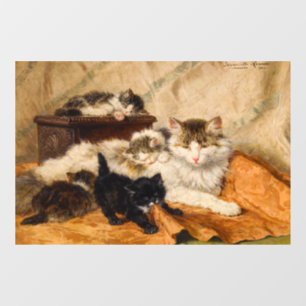 Mother and Her Kittens Window Cling