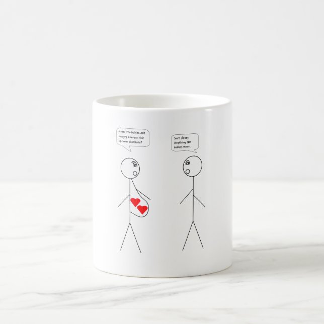 Mother and/or Father To Be (Twins) - Chocolate Coffee Mug (Center)