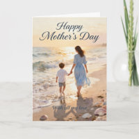 Mother and Son Beach Walk Mother's Day