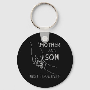 Mother And Son Best Team Ever Family Matching Moth Keychain