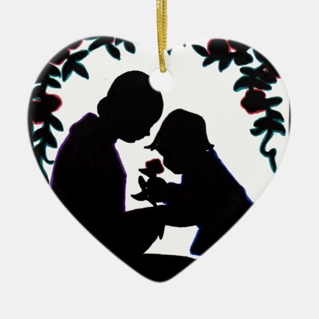 Mother and son ceramic ornament (Front)