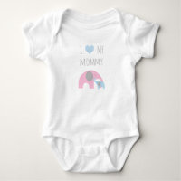 Mother and son elephants shirt - I love my mommy