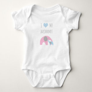 Mother and son elephants shirt - I love my mommy