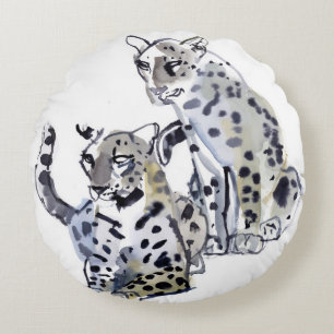 Mother and Son Round Pillow
