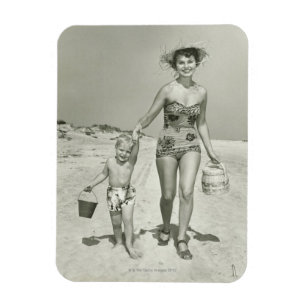 Mother and Son Walking Magnet
