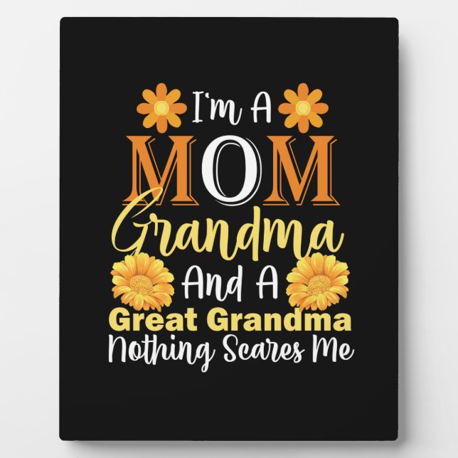 Mother Art A Mom And A Great Grandma Plaque (Front)