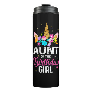 Mother Art Aunt Of The Birthday Girl Birthday Thermal Tumbler
