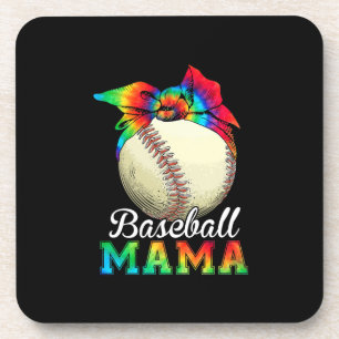 Mother Art Baseball Mama Birthday Coaster