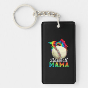 Mother Art Baseball Mama Birthday Keychain