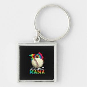 Mother Art Baseball Mama Birthday Keychain