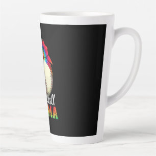 Mother Art Baseball Mama Birthday Latte Mug