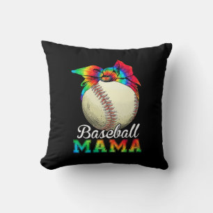 Mother Art Baseball Mama Birthday Throw Pillow