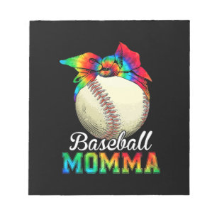Mother Art Baseball Momma Birthday Notepad