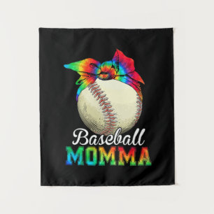 Mother Art Baseball Momma Birthday Tapestry