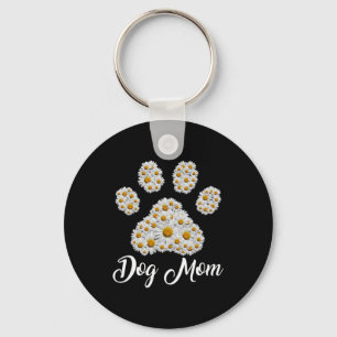 Mother Art Best Dog Mom Ever Birthday Keychain