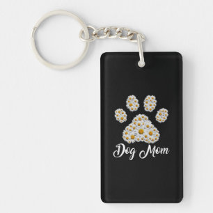 Mother Art Best Dog Mom Ever Birthday Keychain