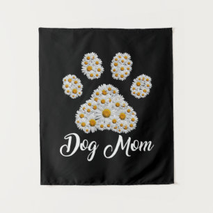Mother Art Best Dog Mom Ever Birthday Tapestry