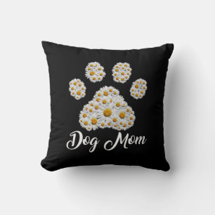 Mother Art Best Dog Mom Ever Birthday Throw Pillow