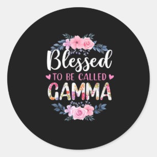 Mother Art Blessed To Be Called Gamma Birthday Classic Round Sticker