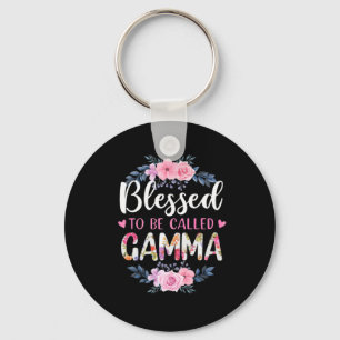 Mother Art Blessed To Be Called Gamma Birthday Keychain