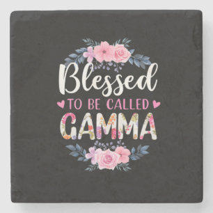 Mother Art Blessed To Be Called Gamma Birthday Stone Coaster