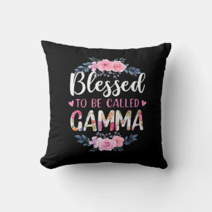Mother Art Blessed To Be Called Gamma Birthday Throw Pillow
