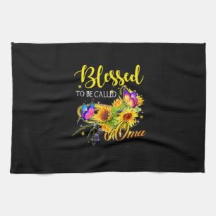 Mother Art Blessed To Be Called Oma Sunflower Kitchen Towel