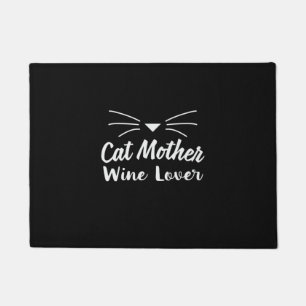 Mother Art Cat Mother Wine Lover Doormat