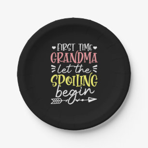 Mother Art First Time Grandma Birthday Paper Plate