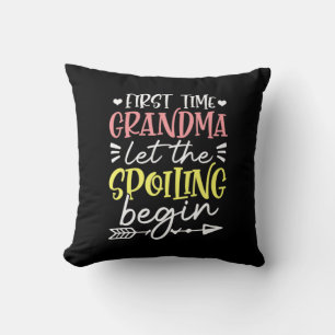 Mother Art First Time Grandma Birthday Throw Pillow