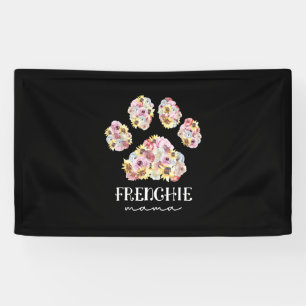 Mother Art Frenchie Mama Floral Paw French Bulldog Banner