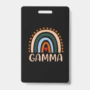 Mother Art   Gamma Rainbow Grandma Cute Birthday Badge
