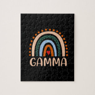 Mother Art   Gamma Rainbow Grandma Cute Birthday Jigsaw Puzzle