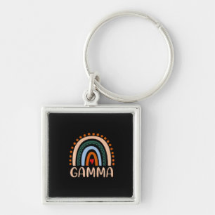 Mother Art   Gamma Rainbow Grandma Cute Birthday Keychain
