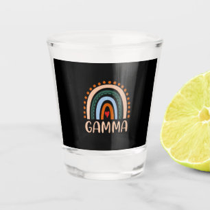 Mother Art   Gamma Rainbow Grandma Cute Birthday Shot Glass