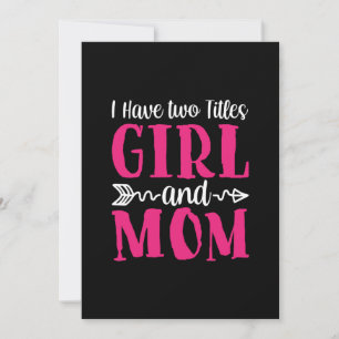 Mother Art Girl And Mom Invitation