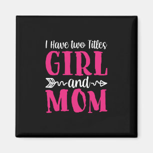 Mother Art Girl And Mom Magnet