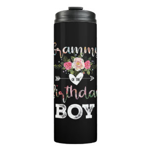 Mother Art Grammy Of A Birthday Boy Birthday Thermal Tumbler