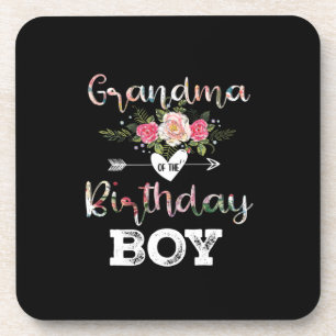 Mother Art Grandma Of A Birthday Boy Birthday Coaster