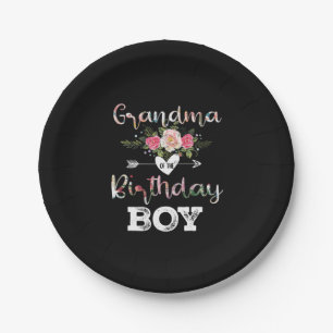 Mother Art Grandma Of A Birthday Boy Birthday Paper Plate
