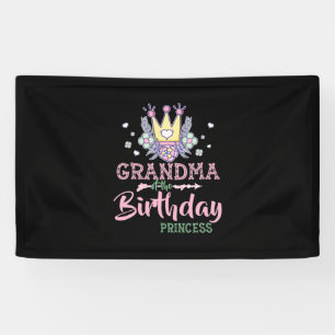 Mother Art   Grandma Of The Birthday Princess Xmas Banner