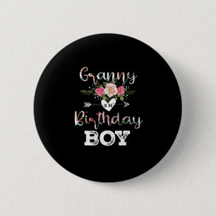 Mother Art Granny Of A Birthday Boy Birthday 2 Inch Round Button