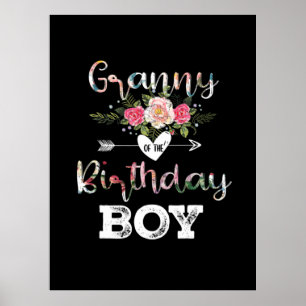 Mother Art   Granny Of A Birthday Boy Birthday Poster