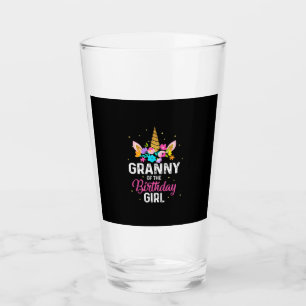 Mother Art Granny Of The Birthday Girl Birthday Glass