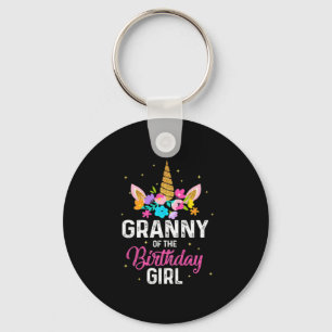Mother Art Granny Of The Birthday Girl Birthday Keychain