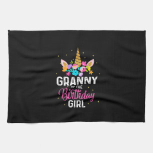Mother Art Granny Of The Birthday Girl Birthday Kitchen Towel