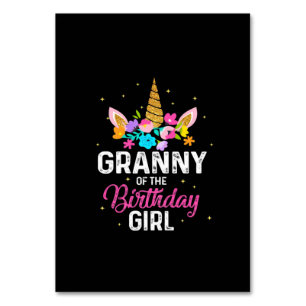Mother Art Granny Of The Birthday Girl Birthday Table Number