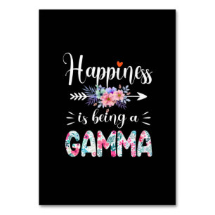 Mother Art   Happiness Is Being A Gamma Birthday Table Number